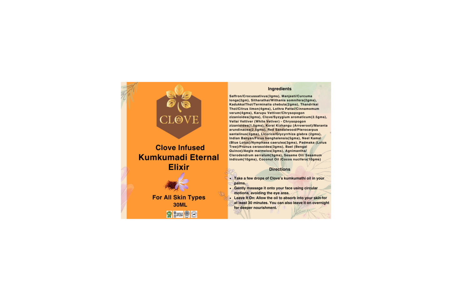 Clove Infused Kumkumadi Eternal Elixir | 30ml