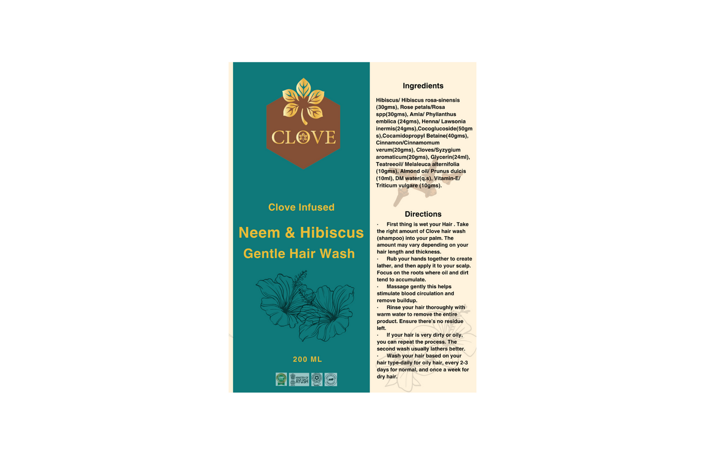 Clove Infused Neem & Hibiscus Gentle Hair Wash | 200ml