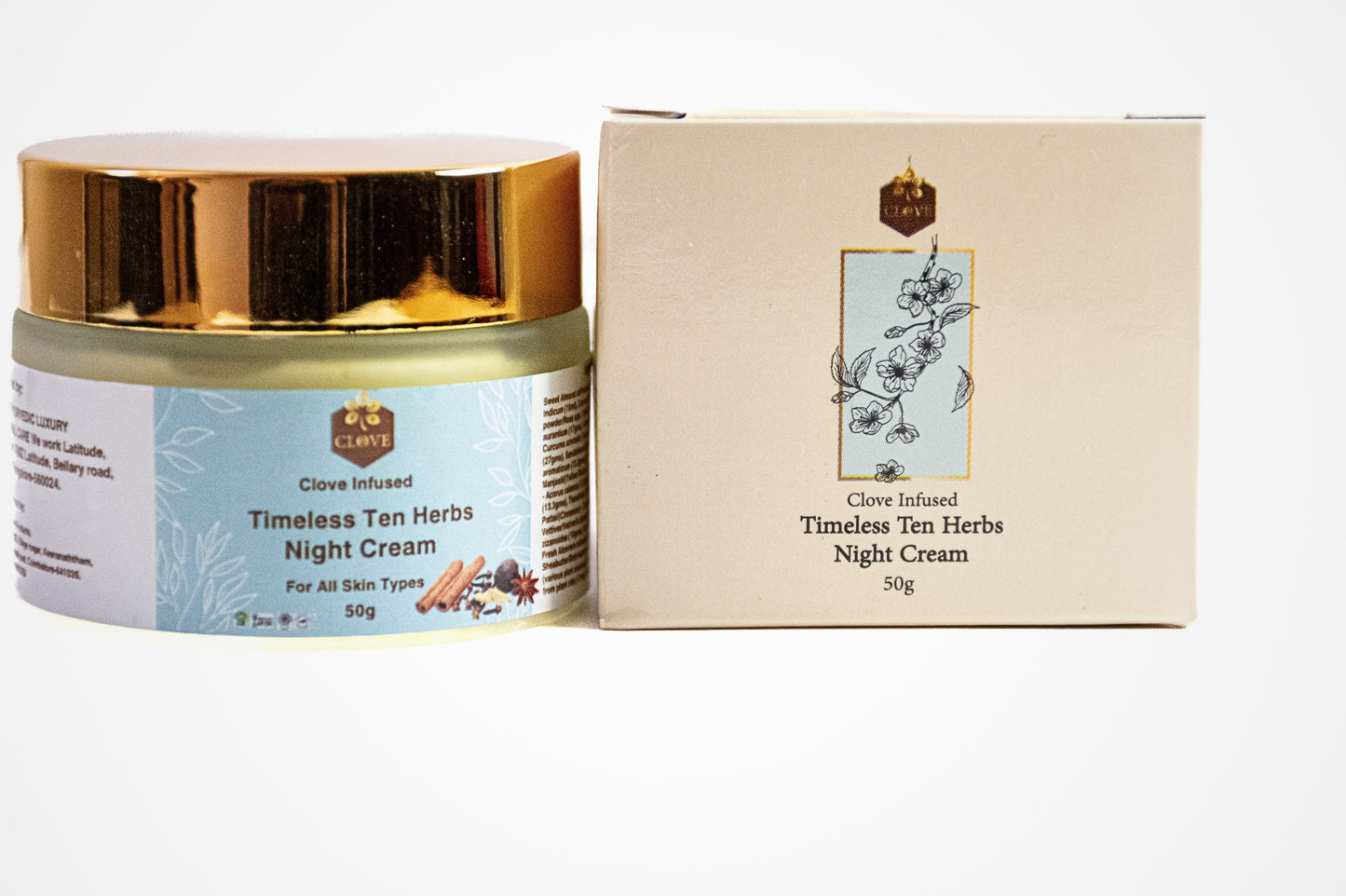 Clove Infused Timeless Ten Herbs Night Cream | 50g