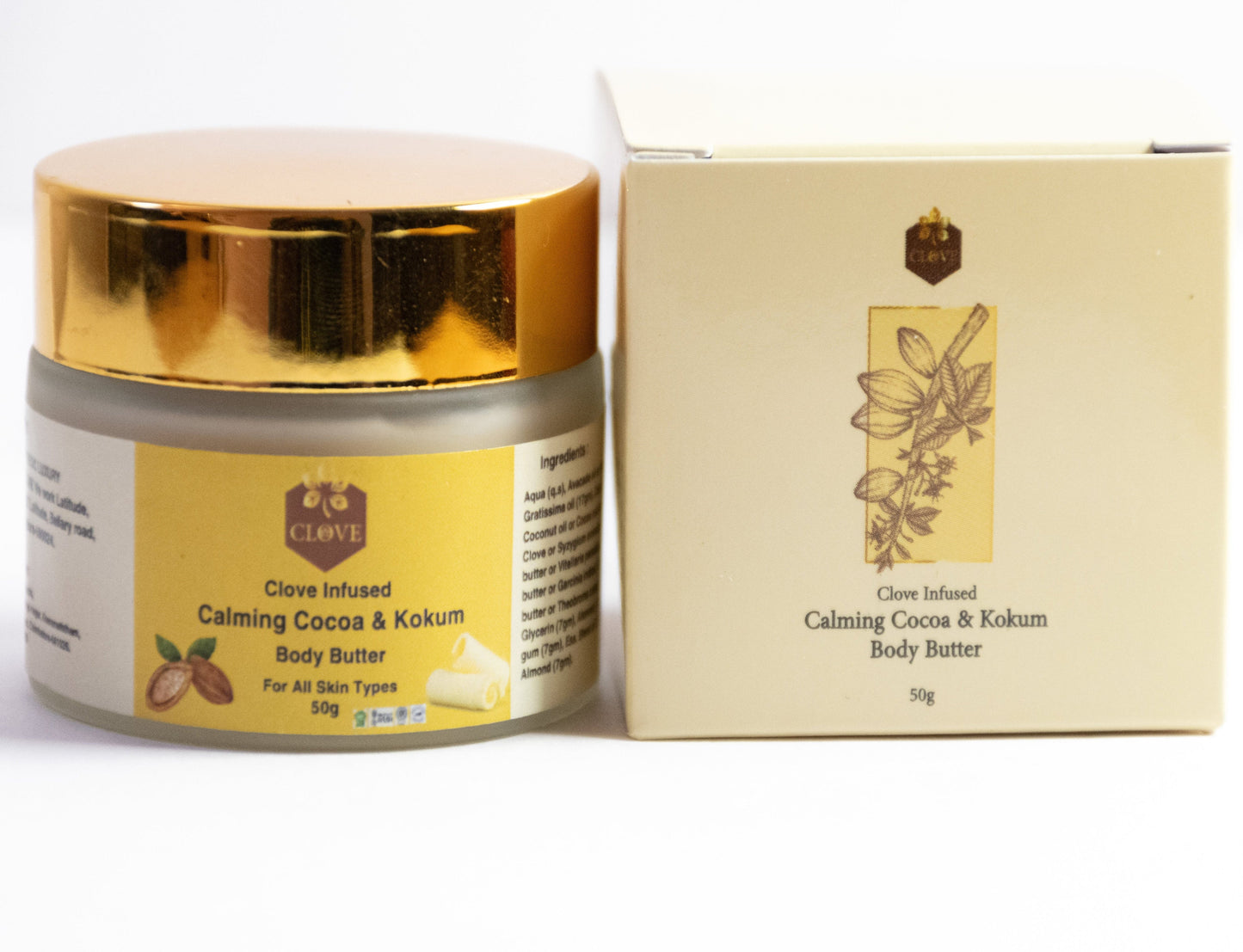 Clove Infused Calming Cocoa & Kokum Body Butter | 50g